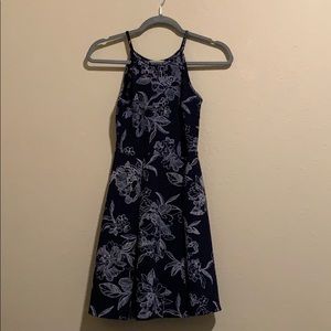 Floral blue dress